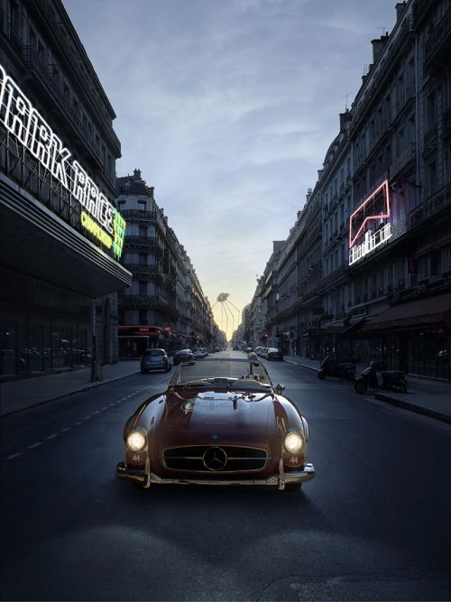 Red Cloud rue Lafayette par Cédric Delsaux Photographe - Galerie d'art Patrick Gutknecht